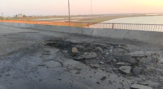 Ночью был нанесён удар по Чонгарскому мосту между Херсонской областью и Крымом