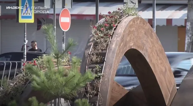 В Севастополе на площади Восставших заново перевысаживают растения 