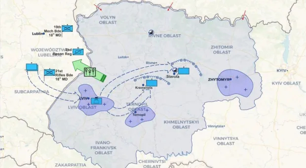 В Сеть попала схема ввода польско-румынских войск на Украину