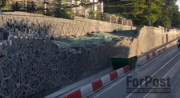 Подпорная стена в центре Севастополя станет бетонной