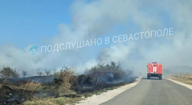 В Севастополе тушат пожар на Сапунгорской