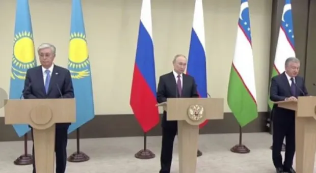 Путин, Мирзиёев и Токаев запустили поставки российского газа в Узбекистан через Казахстан