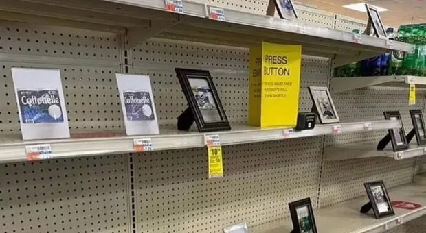 В США супермаркеты вынуждены вместо товаров показывать их фото