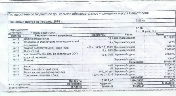 Платёжки севастопольских учителей подтвердили слова Тимофеевой о низких зарплатах