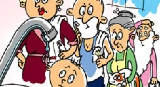 Новости Севастополя - «Куня, иди угощайся!» - севастопольские пенсионеры принесли под здание Севастопольской администрации свое новогоднее меню