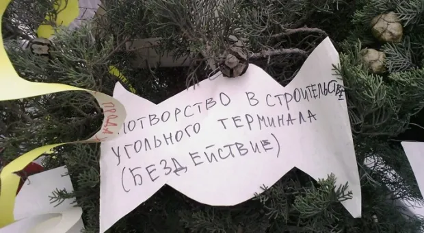 В Севастополе была установлена «экологически грязная елка»