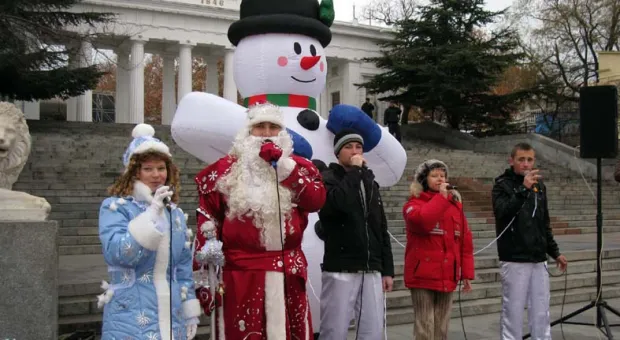 Групповой новогодний заплыв в Севастополе