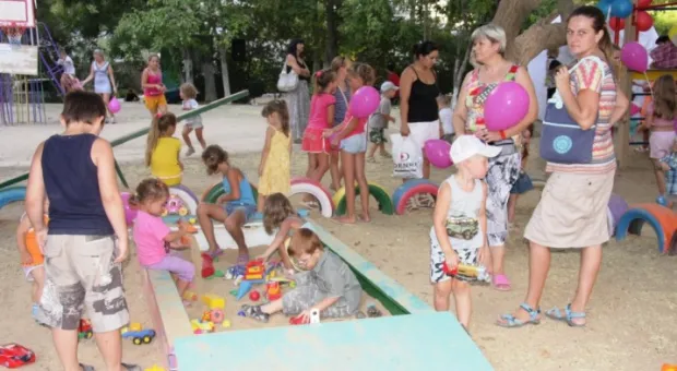 В Гагаринском районе появилась новая детская площадка