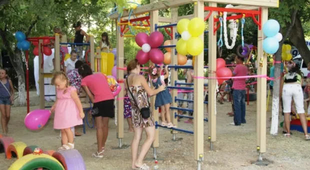 В Гагаринском районе появилась новая детская площадка