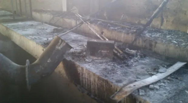 В Андреевке загорелись строящиеся очистные сооружения