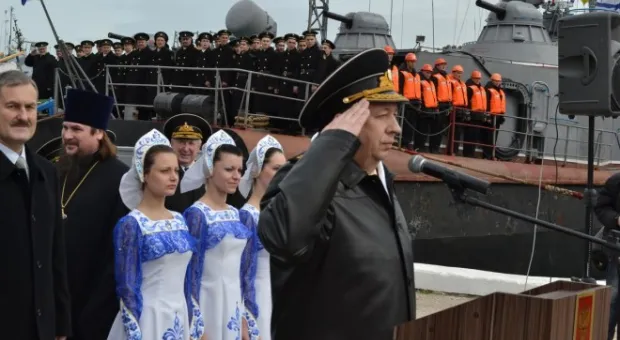 В Севастополе торжественно встретили корабли и суда, принимавшие участие в учении Черноморского флота