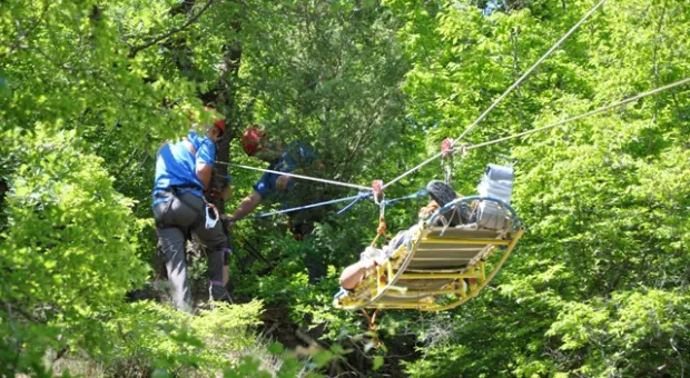 На "Тороповой даче" в Севастополе прошли учения по ликвидации летних ЧС. К спасателям претензий нет. К технике - есть