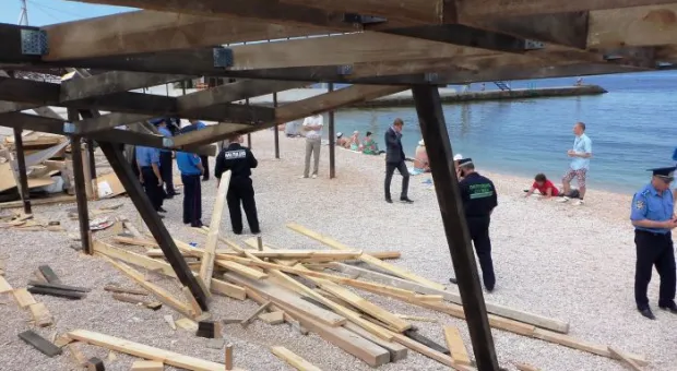 Сход на пляже Парка Победы. Суббота. Сносы продолжились демонтажами. Хроника событий через беспристрастный объектив.