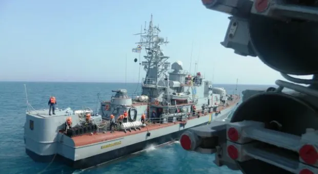 Корветы «Тернополь» и «Хмельницкий» во взаимодействии с морской авиацией в Чёрном море отработали ряд учебно-боевых задач