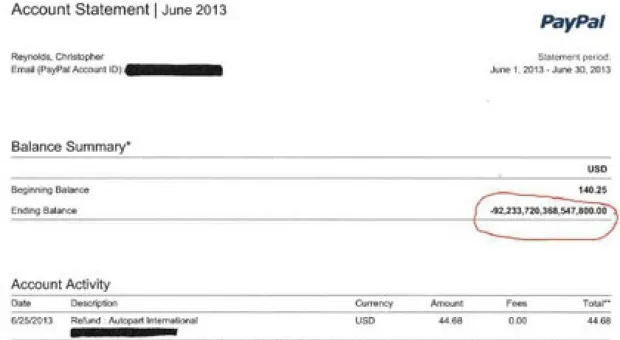 Платежный сервис по ошибке перечислил клиенту 92 квадриллиона долларов Платежный сервис по ошибке перечислил клиенту 92 квадриллиона долларов