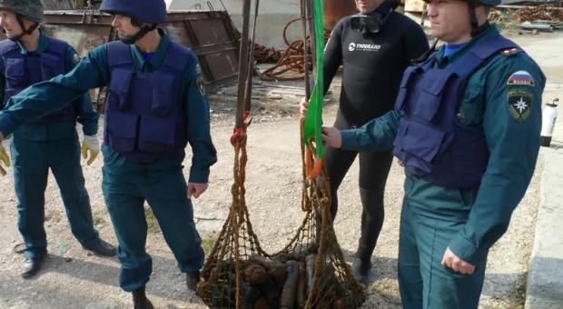 В Севастополе уничтожены поднятые со дна моря снаряды