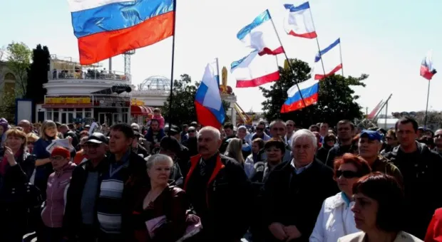 Митинг в поддержку Юго-Востока Украины прошел и в Ялте