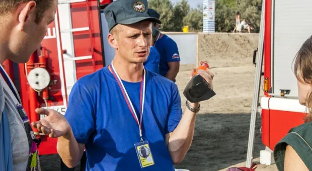 Профессию спасателя МЧС в международном молодежном лагере «Таврида» примерила на себя корреспондент Форпоста