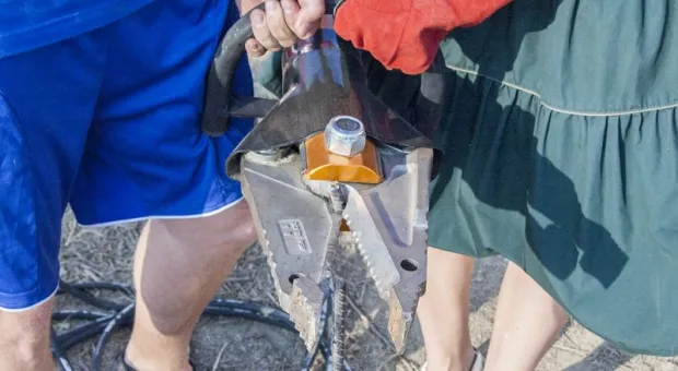 Профессию спасателя МЧС в международном молодежном лагере «Таврида» примерила на себя корреспондент Форпоста