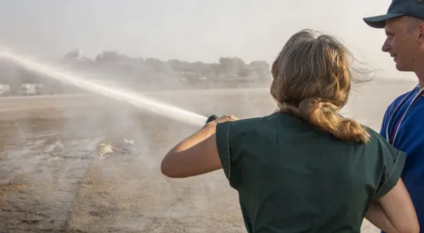 Профессию спасателя МЧС в международном молодежном лагере «Таврида» примерила на себя корреспондент Форпоста