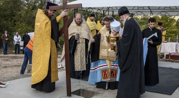На территории Чернореченского водохранилища заложен храм в честь Святого Богоявления Господнего