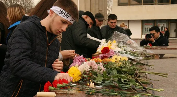 В Крыму сожгли чучело Эрдогана