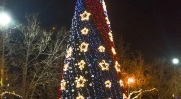 Севастополь украсил главную ёлку города в цвета российского флага