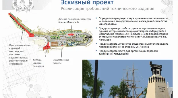 Люди, львы, фонтаны и беседка: каким станет Матросский бульвар в Севастополе