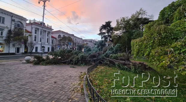 Как пострадал центр Севастополя после пика ночного шторма