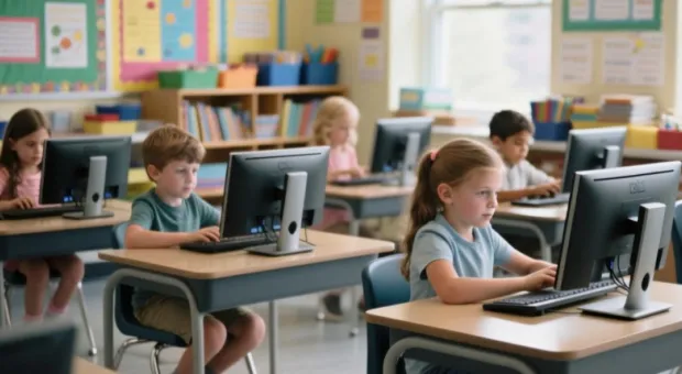 Мировые новости - Семейство лис пришло «учиться» на двор одной из крымских школ 