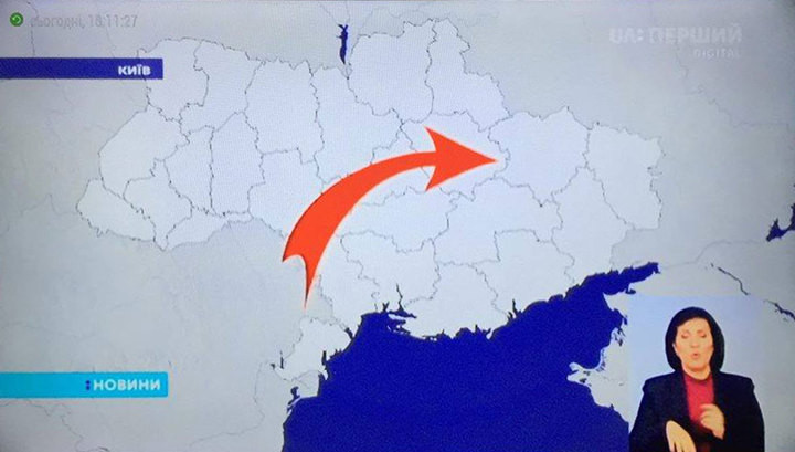 ForPost - Новости : "Не доставайся же ты никому": украинское ТВ показало карту без Крыма