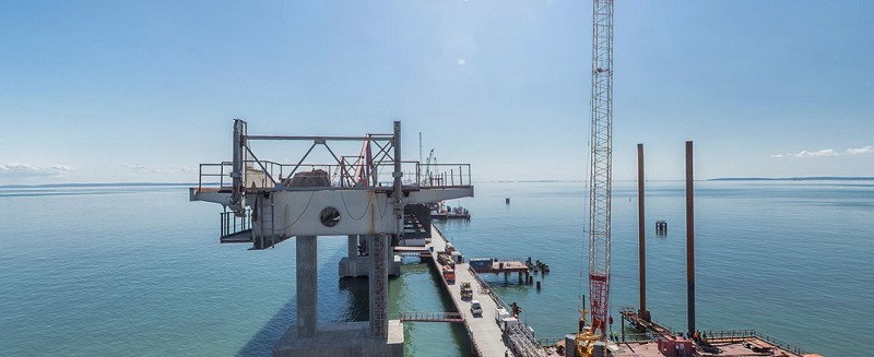 ForPost - Новости : Сформированы почти все железнодорожные опоры Крымского моста