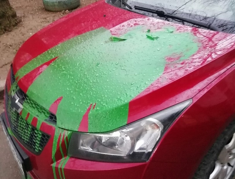 ForPost - Новости : Цвет мести – зелёный? В Севастополе неизвестные обливают краской автомобили 