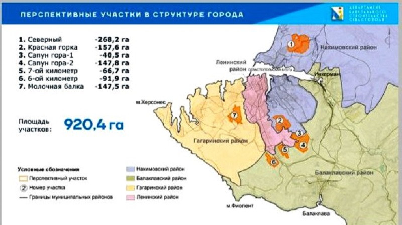 ForPost - Новости : Стали известны территории потенциальной застройки Севастополя 