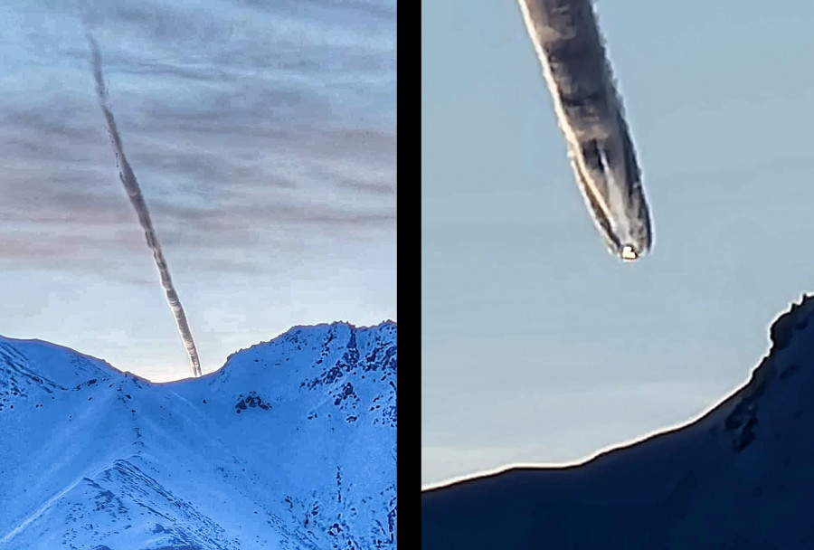 ForPost - Новости : Необычный след в небе перепугал жителей Аляски