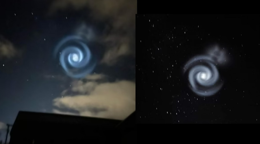 ForPost - Новости : Огромная синяя спираль в небе поразила наблюдателей