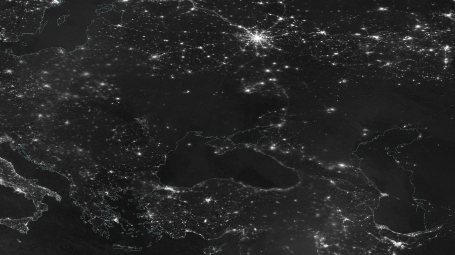 ForPost - Новости : NASA показало ночной снимок погрузившейся во тьму Украины