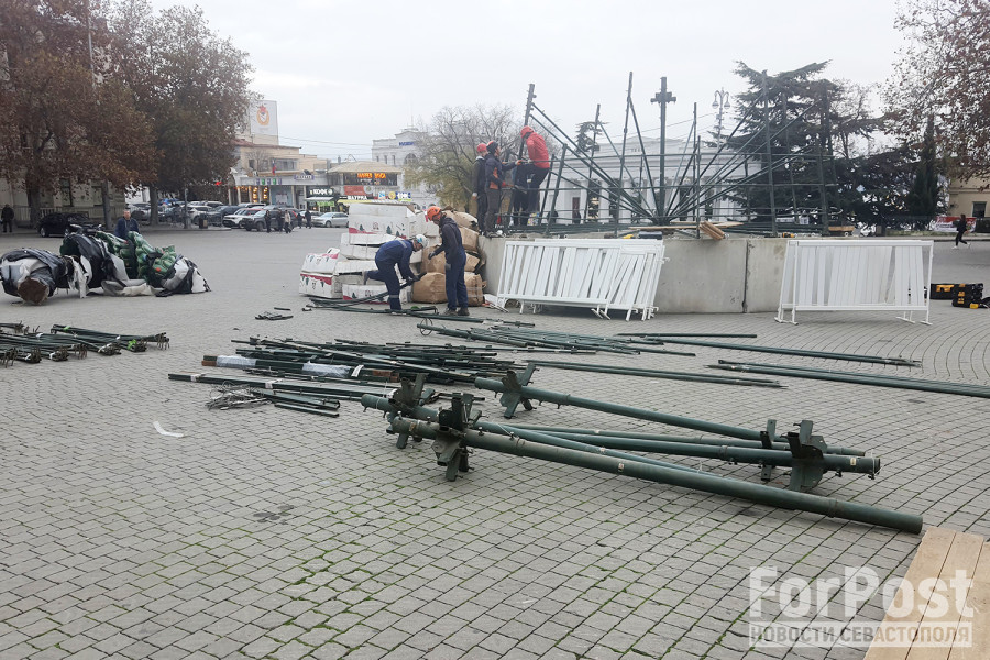 ForPost - Новости : В Севастополе начали устанавливать главную городскую ёлку