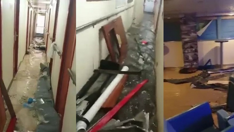 ForPost - Новости : На круизном лайнере во время шторма произошло наводнение