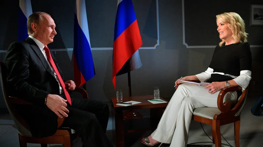 Российский президент Владимир Путин в интервью телекомпании NBC