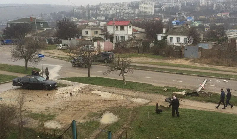 В Севастополе столб стал жертвой «БМВ»