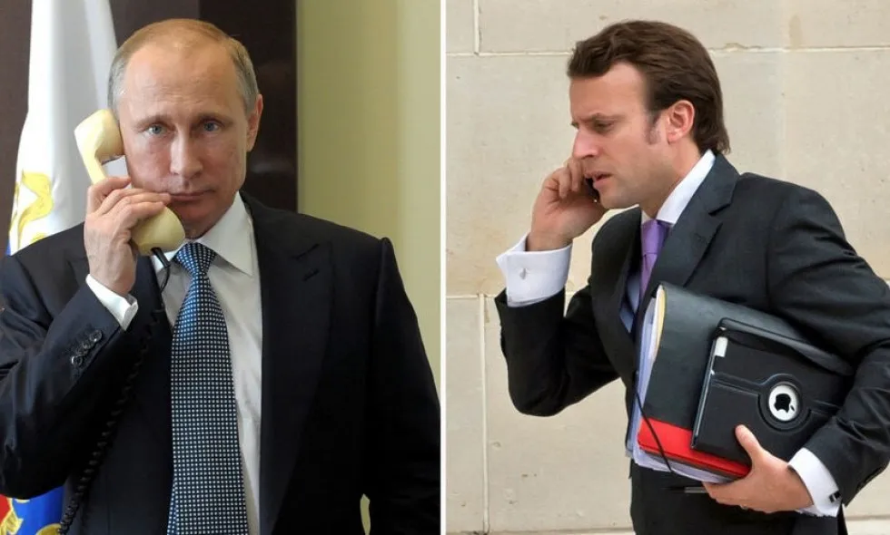Путин и Макрон обсудили ситуацию в Сирии после ударов
