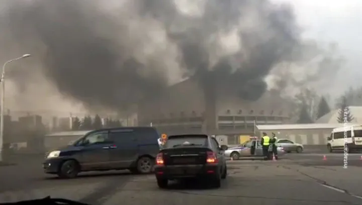 Пожар в красноярском дворце спорта ликвидирован