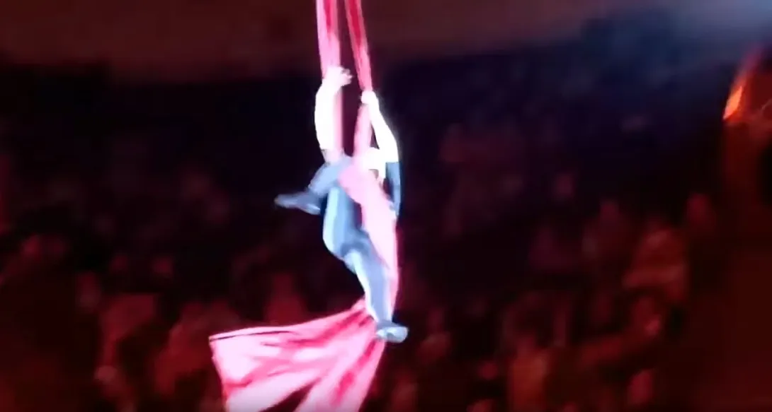 Очевидец снял падение воздушной гимнастки в цирке в Новокузнецке