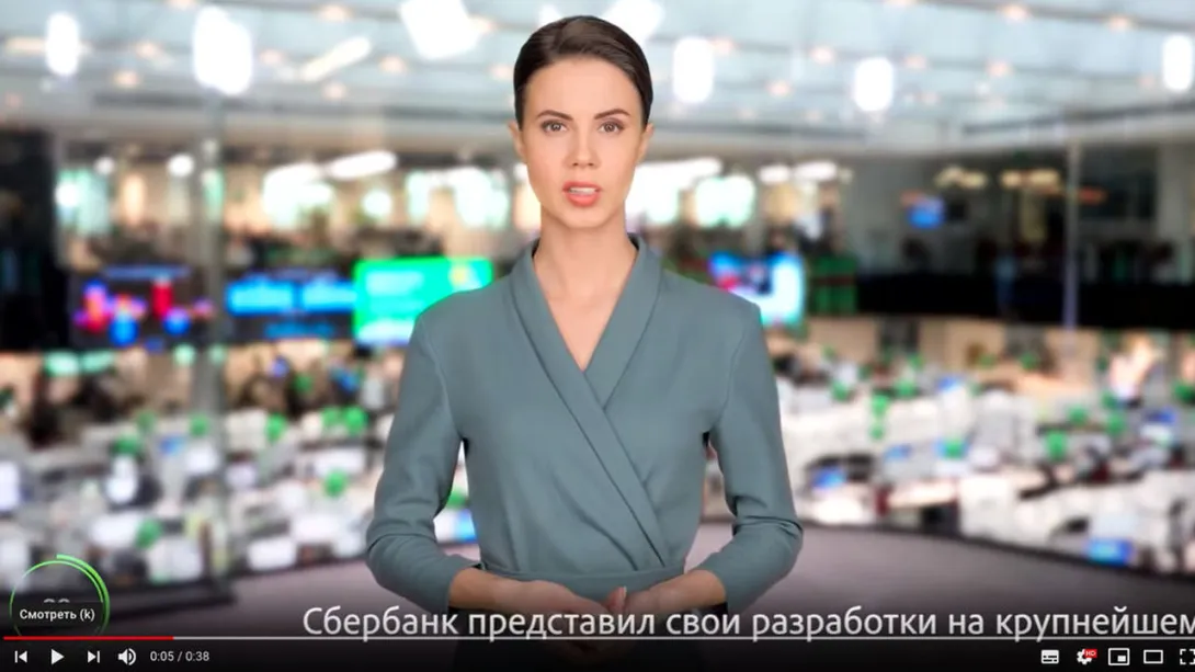 "Сбербанк" поручил свой YouTube-канал нейросетевой ведущей
