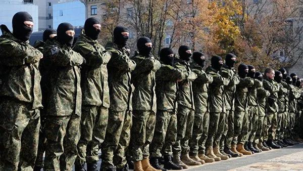 Украинские военные вывесили в Донбассе флаг Вермахта