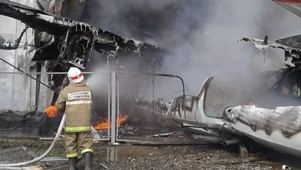 Появилось видео рухнувшего Ан-24 в Бурятии