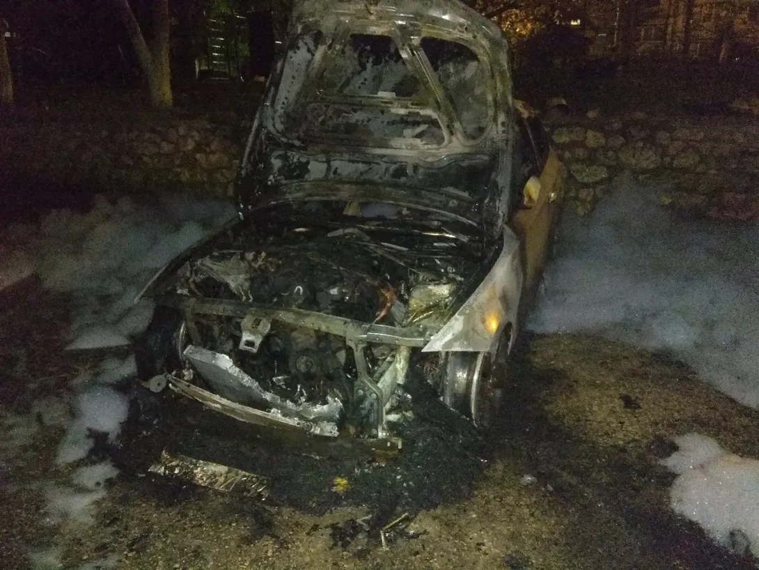 Ночью в Севастополе сгорел BMW 