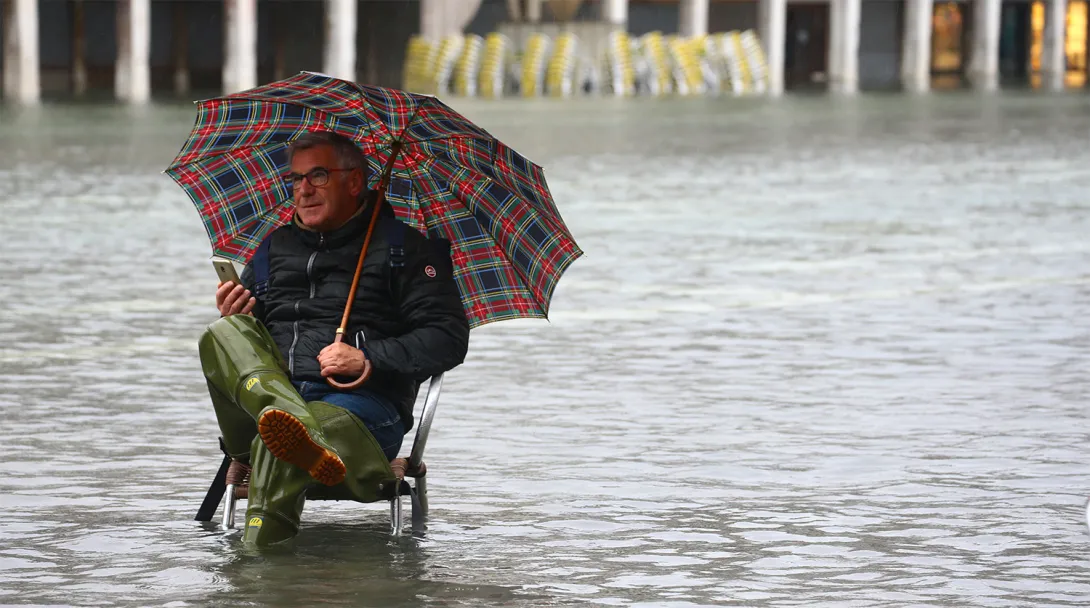 Названа причина наводнения в Венеции