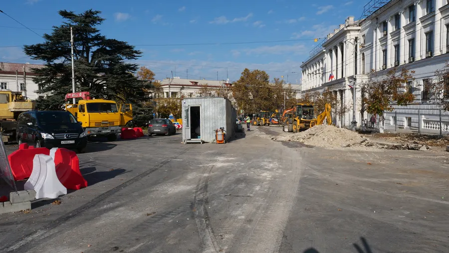 На площади Лазарева в Севастополе изменят схему движения